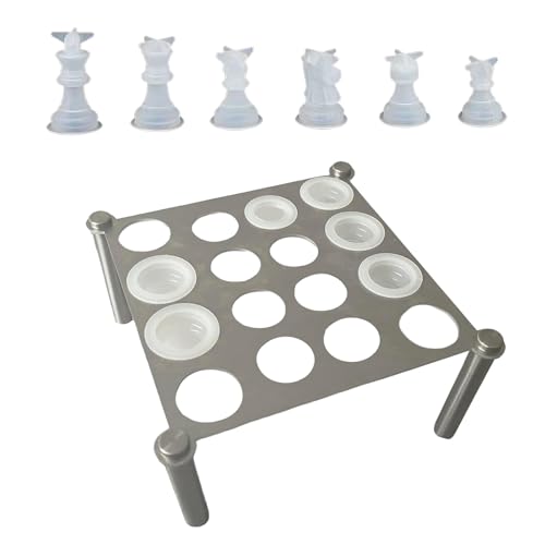 Schachharz Harz Silikonform Brettspiel Formen Eleganter Metallstand Gegenstand Formschimmelhalter Zum Herstellen Von Metallständer von GKYQVE