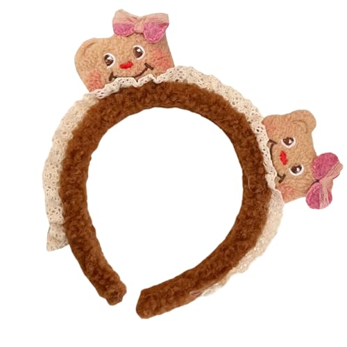 Schöne Bärenhaarhoop Cartoon Bären Spitzen Hairband Feiertagsfeiern Requisiten Kopfwege Für Erwachsene Musik Festival Dressing Accessoires Party Haarzubehör Accessoire von GKYQVE