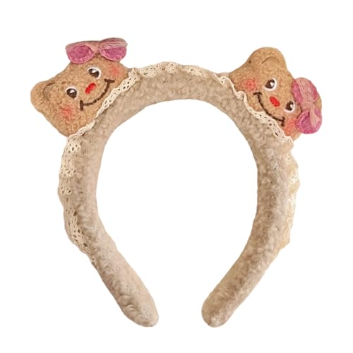 Schöne Bärenhaarhoop Cartoon Bären Spitzen Hairband Feiertagsfeiern Requisiten Kopfwege Für Erwachsene Musik Festival Dressing Accessoires Party Haarzubehör Accessoire von GKYQVE