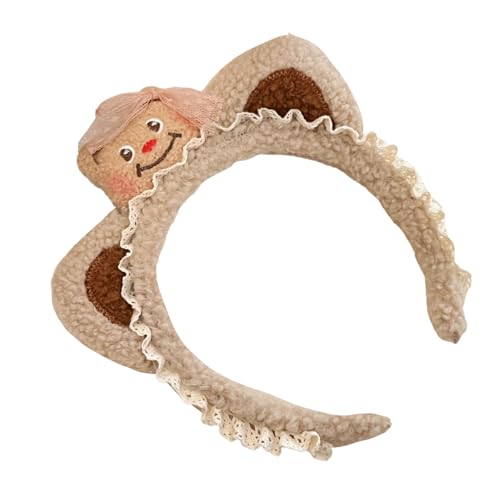 Schöne Bärenhaarhoop Cartoon Bären Spitzen Hairband Feiertagsfeiern Requisiten Kopfwege Für Erwachsene Musik Festival Dressing Accessoires Party Haarzubehör Accessoire von GKYQVE