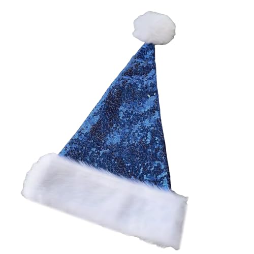 Shining Pailletten Santa Hats Für Weihnachtsfeier Sammeln Saisonale Feiertags Requisiten Long Tail Santa Caps Festival Home Decors Holiday Celebration von GKYQVE