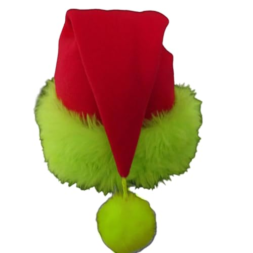 Warm Weihnachtsmütze Verdicken Plüsch Für Urlaubskomfort Liner Weihnachten Neujahrsymbolkappen Mit Grünem Rand Hüte Erwachsene Frauen Bulk Kinder Handwerk Handwerke von GKYQVE