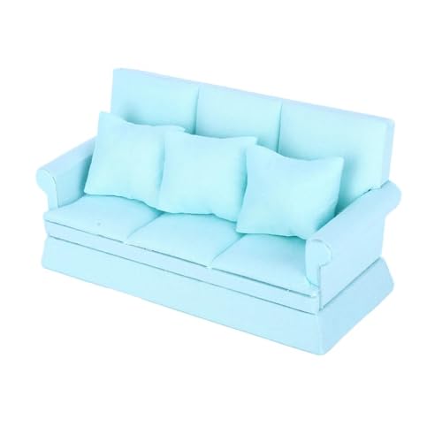 Wohnzimmer Dreisitze Sofa Model Realistic Vintage Life Szene Puppen Haus Tun Spiele Einrichtung Couch Miniature von GKYQVE