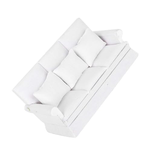 Wohnzimmer Dreisitze Sofa Model Realistic Vintage Life Szene Puppen Haus Tun Spiele Einrichtung Couch Miniature von GKYQVE