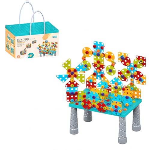246pcs Construction Toys Drill Design Puzzle Creative Electric Screwdriver Building Take Apart Blocks Kids Drill Set DIY STEM Educational Set with Storage Box for Kids, Boys and Girls von GKZJMA
