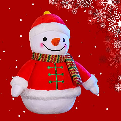 GLAITC Weihnachten Plüschtiere, Schneemann Rentier Plüschtier Umarmendes Plüsch Tiere Spielzeug Weihnachten Dekorative Kissen Weihnachten Geburtstag Kinder Jungen Mädchen Snowman von GLAITC