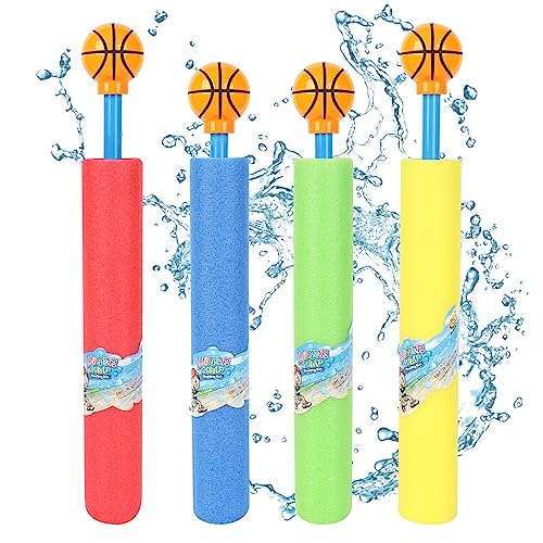 Wasserpistole,4 Teiliges 35cm Wasserspritzpistole Schaumstoff Wasserpistole Spritzpistole Wasserspritze Strandspielzeug für den Außenbereich Wasserblaster für Jungen und Mädchen (Basketball) von GLAITC