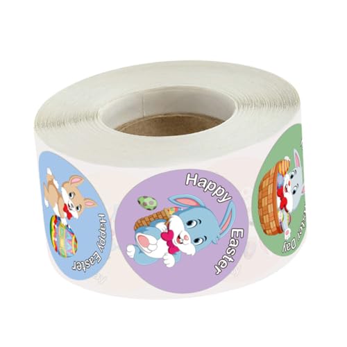 GLEAVI 1 Rolle 500 Stück Osteraufkleber bunt für Kind realistisch aus Sticker Ostern Aufkleber Ostern Ostergeschenk Tierdesign-Aufkleber Osterversiegelungsaufkleber Kupferplattenaufkleber GLEAVI 1 Rolle 500 Stück Osteraufkleber bunt für Kind realistisch aus Sticker Ostern Aufkleber Ostern Ostergeschenk Tierdesign-Aufkleber Osterversiegelungsaufkleber Kupferplattenaufkleber von GLEAVI