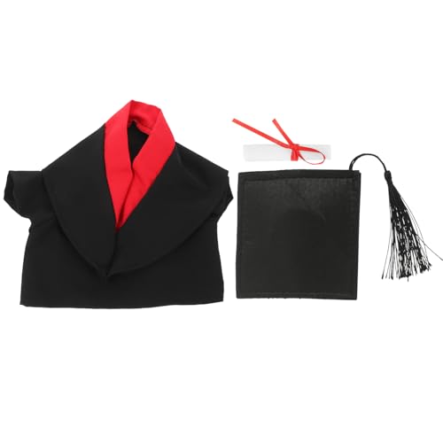 GLEAVI 1 Satz Spielzeugabschlussanzug Puppe Mini-Abschlussballkleid Abschlussbärenkostüm Kappenkleid-Zertifikatsset Grad Bärenkleidung Plüschtierkleidung Stoff Black GLEAVI 1 Satz Spielzeugabschlussanzug Puppe Mini-Abschlussballkleid Abschlussbärenkostüm Kappenkleid-Zertifikatsset Grad Bärenkleidung Plüschtierkleidung Stoff Black von GLEAVI