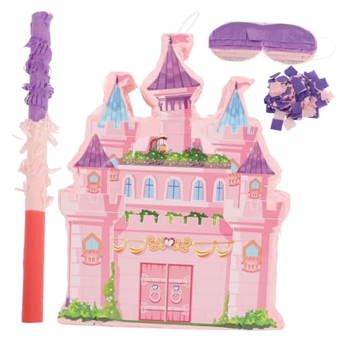 GLEAVI 1 Set Prinzessinnen Schloss Piñata Geburtstags Schloss Piñata Kinderparty Piñata Schloss Piñata Dekoration Prinzessinnen Geburtstagsparty Prinzessinnen Party Dekorationen von GLEAVI
