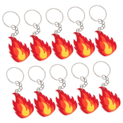 GLEAVI 10 Stück Feuerwehr Schlüsselanhänger Feuerwehrauto Partygeschenke Feuer Und Medizinische Aufnäher Feuerwehr Party Dekorationen Bauparty Schlüsselanhänger Feuerwehrauto von GLEAVI