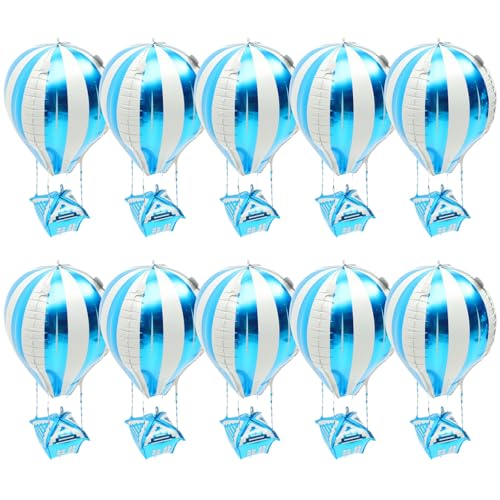 GLEAVI 10 Stück Heißluftballon Aluminium Folienballons Dekoration für Kindergeburtstag Shower und Partys Leicht Langlebig Bunte Partyaccessoires GLEAVI 10 Stück Heißluftballon Aluminium Folienballons Dekoration für Kindergeburtstag Shower und Partys Leicht Langlebig Bunte Partyaccessoires von GLEAVI