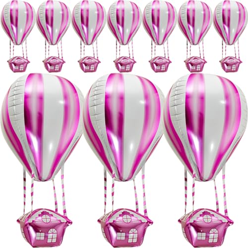 GLEAVI 10 Stück Hot Air Balloon Aluminium Folienballons Kindergeburtstag Party Deko für Feiern Hochzeiten und Bunte Raumgestaltung GLEAVI 10 Stück Hot Air Balloon Aluminium Folienballons Kindergeburtstag Party Deko für Feiern Hochzeiten und Bunte Raumgestaltung von GLEAVI