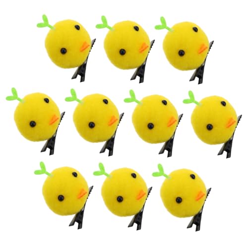 GLEAVI 10 Stück Kleine gelbe Hühnerhaarnadel Osterkopfschmuck Haarnadel der Mini-Haarspangen Kawaii Haarzubehör Cartoon-Haarnadel Kinderhaarklammern Ostern-Küken-Haarnadel Plüsch GLEAVI 10 Stück Kleine gelbe Hühnerhaarnadel Osterkopfschmuck Haarnadel der Mini-Haarspangen Kawaii Haarzubehör Cartoon-Haarnadel Kinderhaarklammern Ostern-Küken-Haarnadel Plüsch von GLEAVI