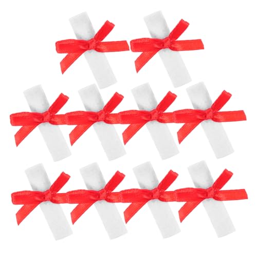 GLEAVI 10 Stück Mini-Diplom Abschlusszeugnis aus Plüsch Mini-Abschlusstischdekoration Deko-Puppen-Mini-Zertifikat Mini-Mittelstück für die Abschlussfeier Stoff von GLEAVI