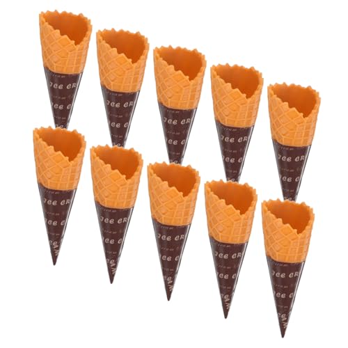 GLEAVI 10 Stück Mini-Knusperrohr-Requisiten gefälschte Eiswaffel winzige Eistüten Eiskegel Puppenhaus-Küche Kuchenkegel Mini-Puppenhauszubehör Trommelstöcke- Eiscremekuchen Waffeln PVC GLEAVI 10 Stück Mini-Knusperrohr-Requisiten gefälschte Eiswaffel winzige Eistüten Eiskegel Puppenhaus-Küche Kuchenkegel Mini-Puppenhauszubehör Trommelstöcke- Eiscremekuchen Waffeln PVC von GLEAVI