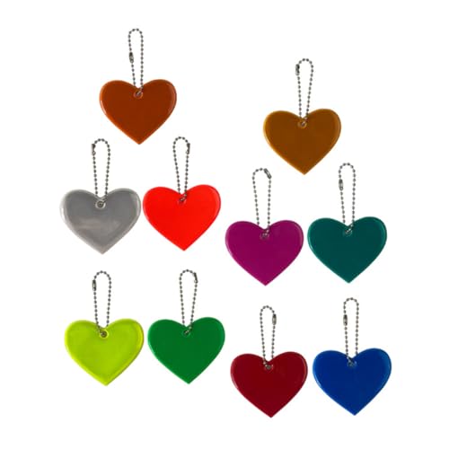 GLEAVI 10 Stück Reflektierender Schlüsselanhänger Handtaschenanhänger Schlüsselanhänger Anhänger Reflektierende Anhänger Sicherheitsanhänger Taschenanhänger Reflektierende von GLEAVI