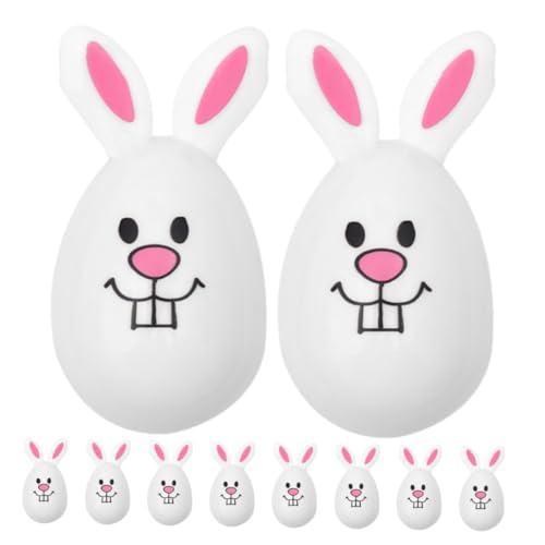 GLEAVI 10 Stück Teiliges Osterhasen Eier aus Kunststoff Befüllbare Wiederverwendbare Ostereier für Ostergeschenke Geschenkverpackung und Osterdekoration Leichte Sichere Füll Eier für von GLEAVI