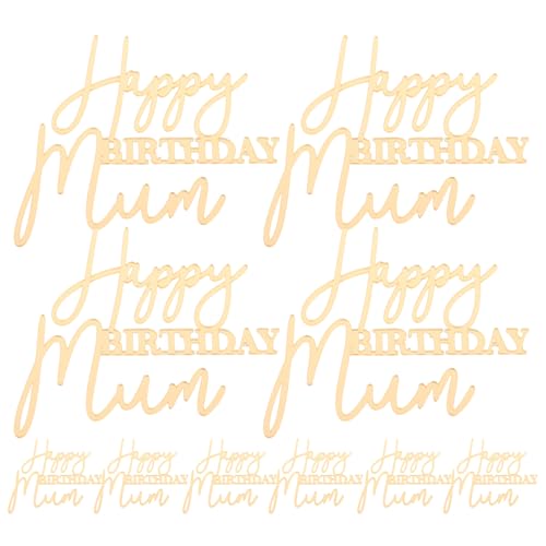 GLEAVI 10 stücke Happy Birthday Mom Cake Topper Happy Mother Party Cupcake Topper Geburtstagstorte Dekorationen Für Mädchen Frauen Party Dekorationen von GLEAVI