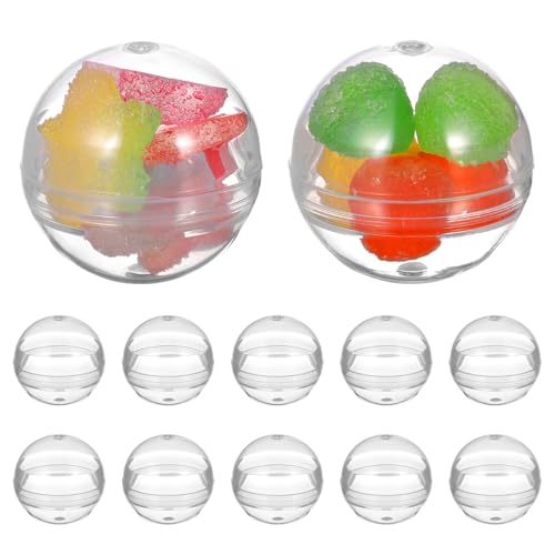 GLEAVI 100 Stück Automaten-Kapseln: 28MM/1.1Inch Transparente Runde Durchsichtige Kapseln Kaugummiautomaten Container Für Spielzeugkaugummibehälter Überraschungsbonbons Partygeschenke von GLEAVI