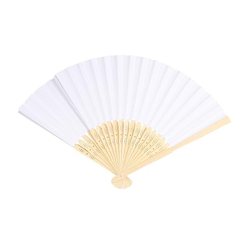 GLEAVI 10Stücke Weiße Leere Faltfächer für DIY Basteln Chinesische Handfächer für Kreative Partys Papierfächer GLEAVI 10Stücke Weiße Leere Faltfächer für DIY Basteln Chinesische Handfächer für Kreative Partys Papierfächer von GLEAVI