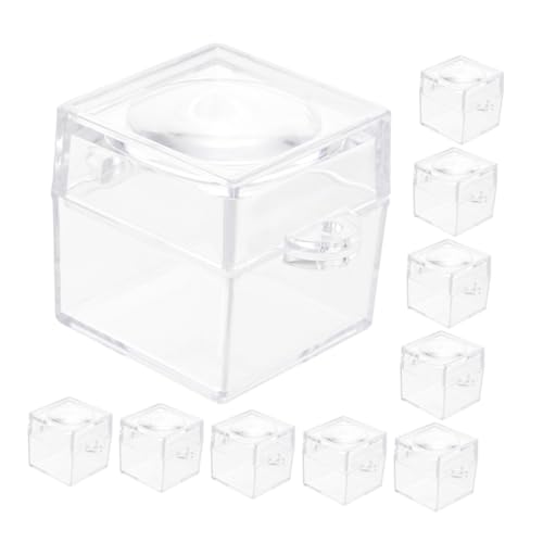 GLEAVI 12 Stück Beobachtungsbox Für Insekten Insektenfänger Für Entomologie Käfig Drinnen Sammeln Insektenexemplar Insektenlupenbehälter Insektenfall Insektentöpfe Abs Transparent von GLEAVI