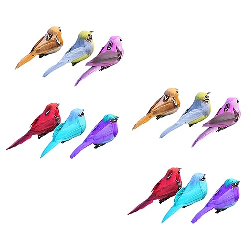 GLEAVI 12 Stück Simulationsvogeldekoration Vogel Figur Vögel Dekoration simulierter gefiederter lockiger Vogel Vogelverzierung Desktop-Vogel- Vogelmodell echte Federn GLEAVI 12 Stück Simulationsvogeldekoration Vogel Figur Vögel Dekoration simulierter gefiederter lockiger Vogel Vogelverzierung Desktop-Vogel- Vogelmodell echte Federn von GLEAVI