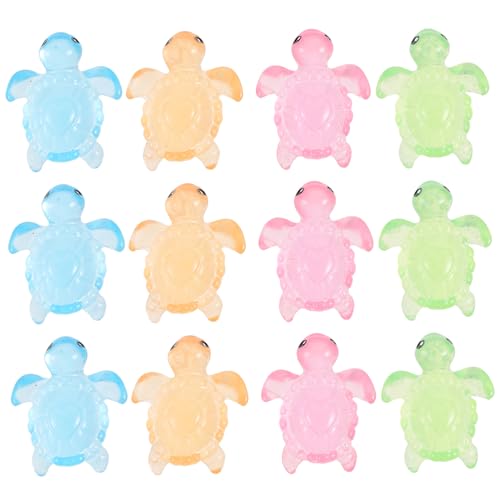 GLEAVI 12stücke Leuchtende Mini Schildkröten Figuren Glühende Deko Für Aquarien Landschaften Und Tischdekoration Transparent GLEAVI 12stücke Leuchtende Mini Schildkröten Figuren Glühende Deko Für Aquarien Landschaften Und Tischdekoration Transparent von GLEAVI