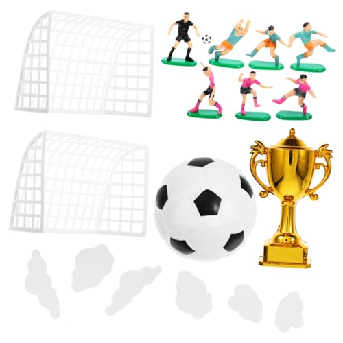 GLEAVI 1Satz Fußballspieler und Trophäe für Fußball Geburtstagskuchen Plastikfußball und Ausstattungen zur Dekoration von Sportthemen Kuchen GLEAVI 1Satz Fußballspieler und Trophäe für Fußball Geburtstagskuchen Plastikfußball und Ausstattungen zur Dekoration von Sportthemen Kuchen von GLEAVI