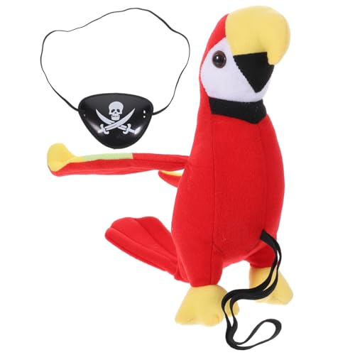 GLEAVI 1Satz Piratenpapagei Kostümzubehör Papagei Schulter Mit Augenmaske Halloween Cosplay Piraten Mottoparty Und Maskerade Teiliges Für Unvergesslichen von GLEAVI