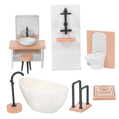 GLEAVI 1satz Miniatur Badezimmer Set Teiliges Zubehör Für Dusche Toilette Waschbecken Für Und Szenen Puppenhäusern GLEAVI 1satz Miniatur Badezimmer Set Teiliges Zubehör Für Dusche Toilette Waschbecken Für Und Szenen Puppenhäusern von GLEAVI