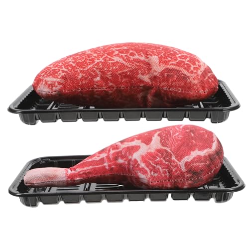 GLEAVI 2 Sätze Simuliertes Steakmodell realistische Lebensmittelverzierung Prop Essen realistisches Essen gefälschtes Lebensmittelmodell falsches Fleisch pp GLEAVI 2 Sätze Simuliertes Steakmodell realistische Lebensmittelverzierung Prop Essen realistisches Essen gefälschtes Lebensmittelmodell falsches Fleisch pp von GLEAVI