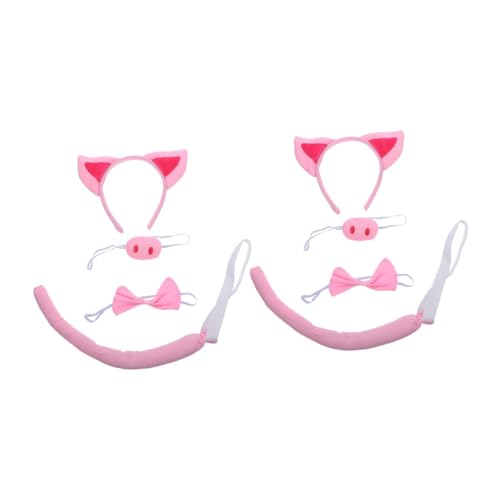GLEAVI 2 Sets Halloween Kostümzubehör Für Schweine Schweinenase Fliege Ohren Stirnband – Tier Verkleidungsset Für Teenager Erwachsene – Für Partys Cosplay Und Feiern GLEAVI 2 Sets Halloween Kostümzubehör Für Schweine Schweinenase Fliege Ohren Stirnband – Tier Verkleidungsset Für Teenager Erwachsene – Für Partys Cosplay Und Feiern von GLEAVI