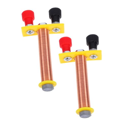 GLEAVI 2 Stück Elektromagnetische Solenoid Elektromagnetspule Lehrhilfsspule Induktionslehre Physikalische Experimentalausrüstung Spulenspielzeugsatz Pädagogische Physikspule Kunststoff von GLEAVI