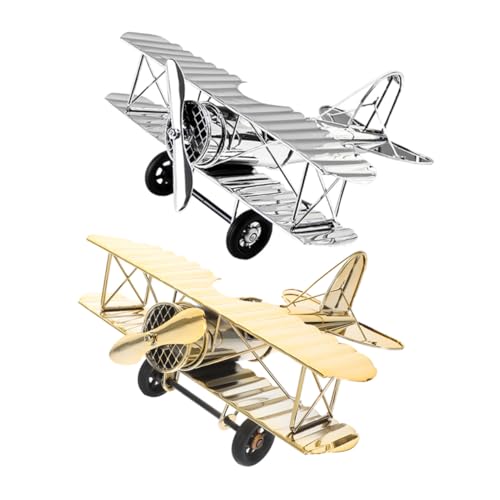 GLEAVI 2 Stück Retro Flugzeugmodell Vintage Metall Flugzeug Ornamente für Tischdekoration Rustikale Eisenkunst für Büro Regal und Partys Langlebiges Design GLEAVI 2 Stück Retro Flugzeugmodell Vintage Metall Flugzeug Ornamente für Tischdekoration Rustikale Eisenkunst für Büro Regal und Partys Langlebiges Design von GLEAVI
