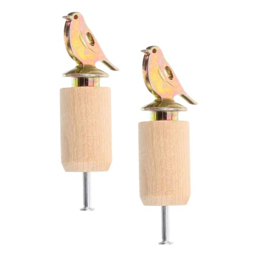 GLEAVI 2 Stück Vogelpfeife Pfeifen für Vogelrufe Kinderpfeife Partypfeifen Metall Beige von GLEAVI