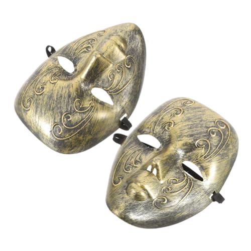GLEAVI 2 Stück Wolfsmaske Maskerade-Maske für Frauen Schwarzes Maskenkostüm Kostümmasken für Erwachsene Mardi Gras Masken Eichhörnchen Maske furr Plastik Golden von GLEAVI