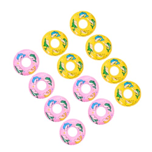 GLEAVI 20 Stück Delphin -schwimmring -Ornamente Kreis Puppenhaus-schwimmringe Schwimmen Schüttgut Aufblasbare Schwimmbecken Schwebend Karikatur Schwimmringe Für Puppen Wasserspiel Plastik von GLEAVI