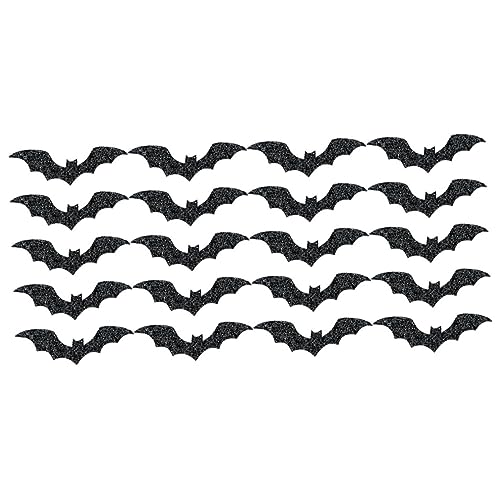 GLEAVI 20 Stück Teiliges Halloween Fledermaus Tischdekoration Glitzernde Fledermaus Ornamente für Gruselige Party für Halloween Geschirr und Horror Party Zubehör von GLEAVI