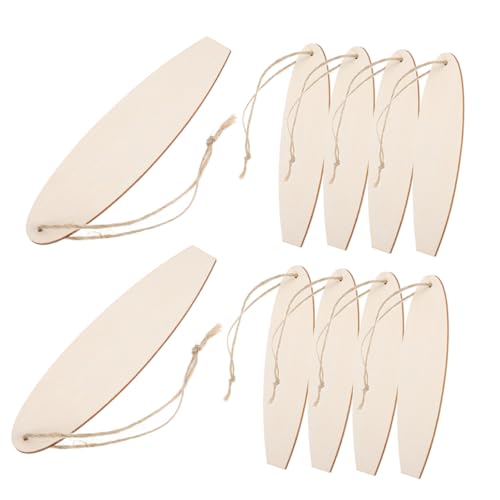GLEAVI 20 Stück Unvollendete Surfbrett Dekoration Holzschild DIY Strand Thema Ornamente Handgefertigte Surfboard Wanddeko Küstenhängeschilder für Kreative Gestaltung von GLEAVI