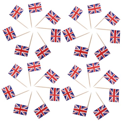 GLEAVI 200Stücke Multifunktionale Landflaggen Cupcake Dekorationen Zahnstocher Flaggen für Festlichkeiten Hochzeiten und Geburtstagsfeiern Papierflaggen für Kuchen und Desserts von GLEAVI