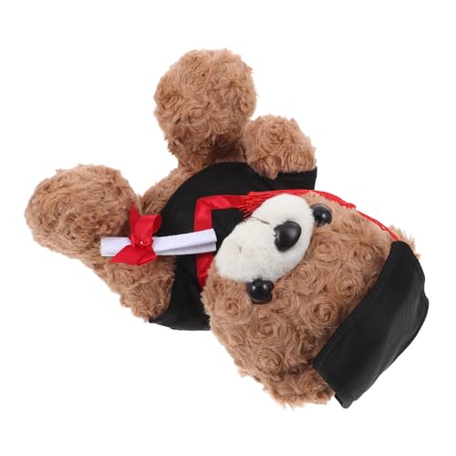 GLEAVI 2025 Abschlussbär Puppe Abschlussfeier Souvenir Mittelstück Mini Abschluss Plüschtier Plüschbär Accessoire Ausgestopfter Abschlussbär Party Andenken Plüschtier Rote Pp von GLEAVI