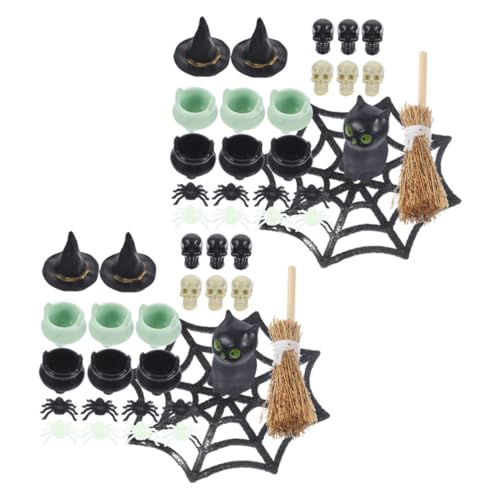 GLEAVI 2Sätze Halloween Miniaturornamente Hexenkappen Für Puppenhaus Dekoration Kreative Halloween Kunststofffiguren Für Partys Und Bastelprojekte Teiliges GLEAVI 2Sätze Halloween Miniaturornamente Hexenkappen Für Puppenhaus Dekoration Kreative Halloween Kunststofffiguren Für Partys Und Bastelprojekte Teiliges von GLEAVI