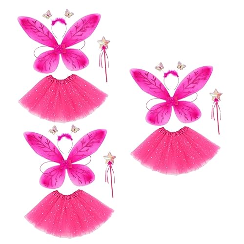 GLEAVI 3 Sätze Butterflies Kostümset für Teiliges mit Flügeln Zauberstab Haarband und Rock Cosplay Halloween Bühnenauftritte und Leuchtendes Design Hautfreundlich und Bequem GLEAVI 3 Sätze Butterflies Kostümset für Teiliges mit Flügeln Zauberstab Haarband und Rock Cosplay Halloween Bühnenauftritte und Leuchtendes Design Hautfreundlich und Bequem von GLEAVI