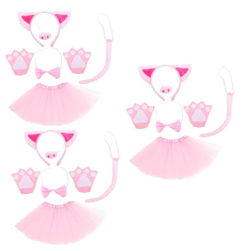GLEAVI 3 Sätze Tier-Cosplay-Kit Mädchen Erwachsene Requisiten Schwein Halloween -Kostüm Schweinchen und Ohren Halloween-Cosplay-Zubehör Schwein-Cosplay-Stütze Plastik Rosa GLEAVI 3 Sätze Tier-Cosplay-Kit Mädchen Erwachsene Requisiten Schwein Halloween -Kostüm Schweinchen und Ohren Halloween-Cosplay-Zubehör Schwein-Cosplay-Stütze Plastik Rosa von GLEAVI