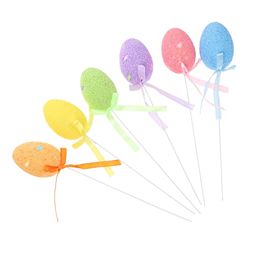 GLEAVI 36 Stück Teiliges Cupcake Toppers Realistische Bunte Ei Dekorationen Wiederverwendbar Leicht und Sicher für Kuchen Partys und Frühlingsfeiern von GLEAVI