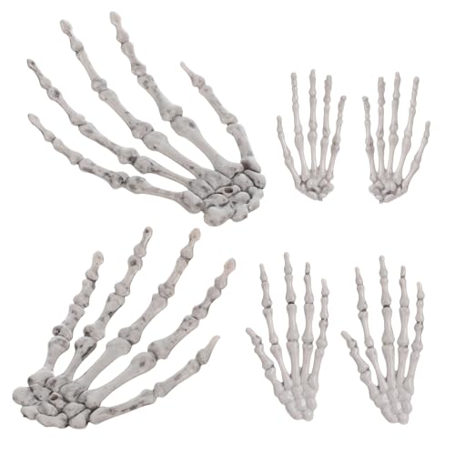 GLEAVI 3Paare Skelett Hand Ornament Halloween Dekoration für Spukhaus Bar und Partys Gruselige Requisiten für Unvergessliche Halloween Feiern und GLEAVI 3Paare Skelett Hand Ornament Halloween Dekoration für Spukhaus Bar und Partys Gruselige Requisiten für Unvergessliche Halloween Feiern und von GLEAVI