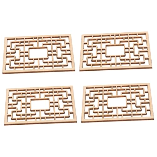 GLEAVI 4 Stück Chinesisches Fenstermodell Rollenspielfenster Mini Möbel Mini House Prop Puppenhausfenster Mini-Landschaftsverzierungen Puppenhaus Miniaturen Miniaturfenster hölzern Beige GLEAVI 4 Stück Chinesisches Fenstermodell Rollenspielfenster Mini Möbel Mini House Prop Puppenhausfenster Mini-Landschaftsverzierungen Puppenhaus Miniaturen Miniaturfenster hölzern Beige von GLEAVI