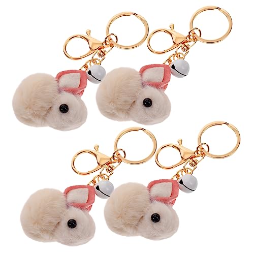 GLEAVI 4 Stück Plüsch Kaninchen Schlüsselanhänger Flauschiger Hase Schlüsselring Anhänger für Erwachsene Niedliche Deko für Taschen Schlüssel Tolle Geschenkidee für Partys GLEAVI 4 Stück Plüsch Kaninchen Schlüsselanhänger Flauschiger Hase Schlüsselring Anhänger für Erwachsene Niedliche Deko für Taschen Schlüssel Tolle Geschenkidee für Partys von GLEAVI