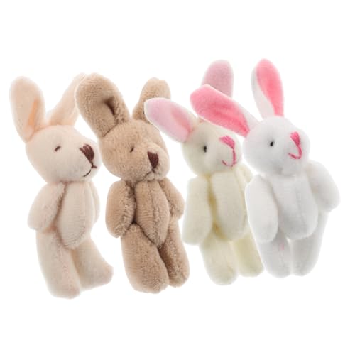 GLEAVI 4 Stück Plüschtier Puppe Ornament Plüsch-häschen- Klein Hase Schlüsselanhänger Kleidung Material Handwerk Auto Mini-häschen- Machen Kurzer Plüsch GLEAVI 4 Stück Plüschtier Puppe Ornament Plüsch-häschen- Klein Hase Schlüsselanhänger Kleidung Material Handwerk Auto Mini-häschen- Machen Kurzer Plüsch von GLEAVI